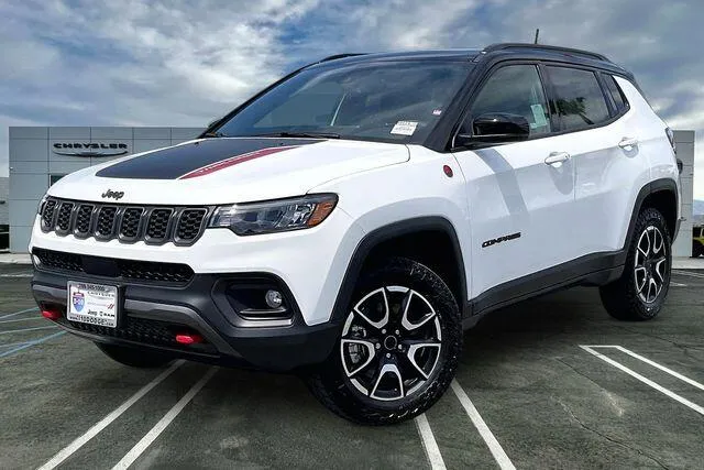 White 2026 Jeep Compass Trailhawk 4x4 for sale in Indio, CA