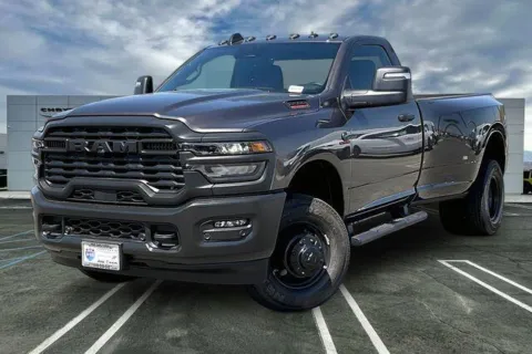 Gray 2026 Ram 3500 Tradesman Regular Cab 4x4 8' Box for sale in Indio, CA