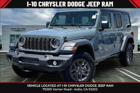 Gray 2026 Jeep Wrangler 4-door Sport S for sale in Indio, CA