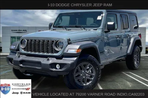 Gray 2026 Jeep Wrangler 4-door Sport S for sale in Indio, CA