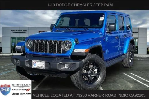 Blue 2027 Jeep Wrangler 4-door California Edition for sale in Indio, CA