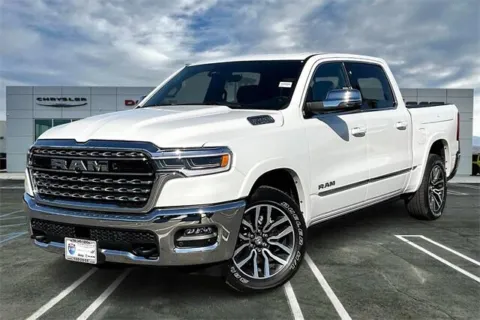 White 2025 Ram 1500 Limited Crew Cab 4x4 5'7' Box for sale in Indio, CA