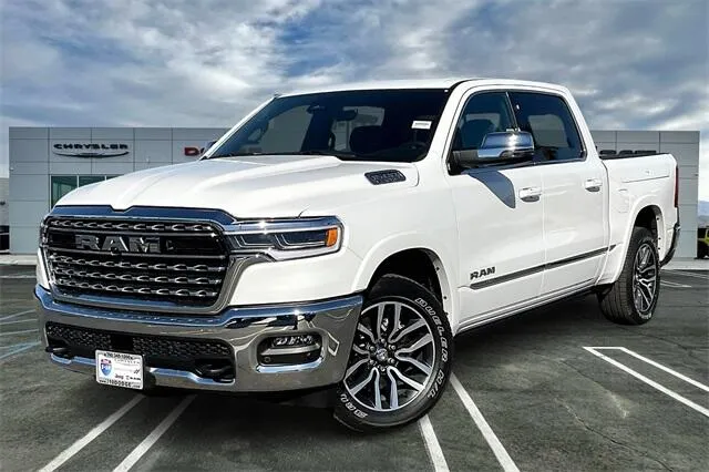 White 2025 Ram 1500 Limited Crew Cab 4x4 5'7' Box for sale in Indio, CA