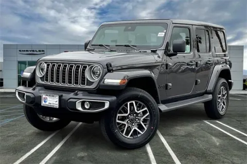 Gray 2025 Jeep Wrangler Sahara for sale in Indio, CA