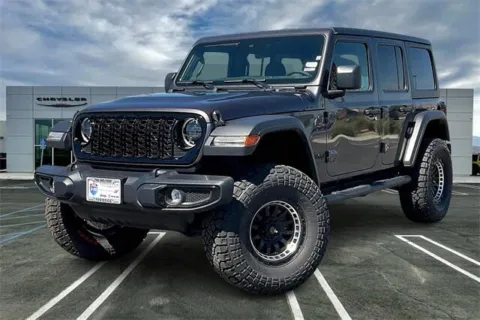 Gray 2025 Jeep Wrangler 4-door Willys for sale in Indio, CA