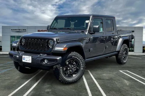 Gray 2025 Jeep Gladiator Willys 4x4 for sale in Indio, CA