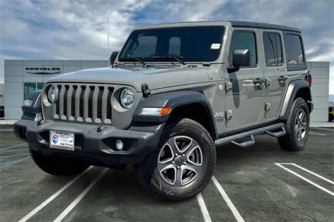 Gray 2019 Jeep Wrangler Unlimited Sport S for sale in Indio, CA