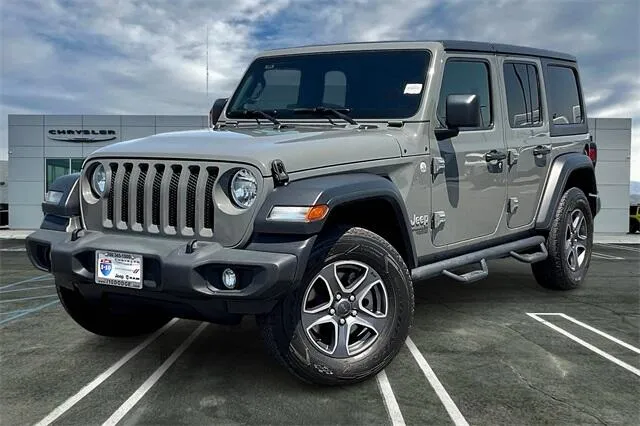 Gray 2019 Jeep Wrangler Unlimited Sport S for sale in Indio, CA