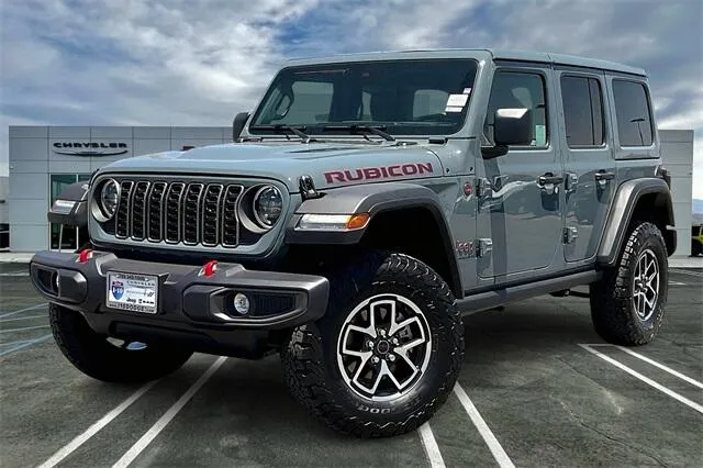 Gray 2025 Jeep Wrangler 4-door Rubicon for sale in Indio, CA