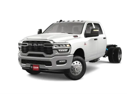 White 2025 Ram 3500 Chassis Cab 3500 Tradesman Crew Cab Chassis 4x4 60' for sale in Indio, CA