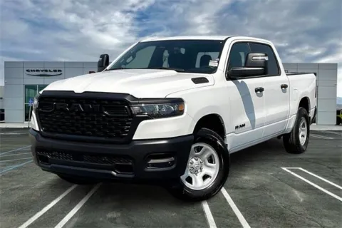 White 2026 Ram 1500 Tradesman Crew Cab 4x4 5'7' Box for sale in Indio, CA