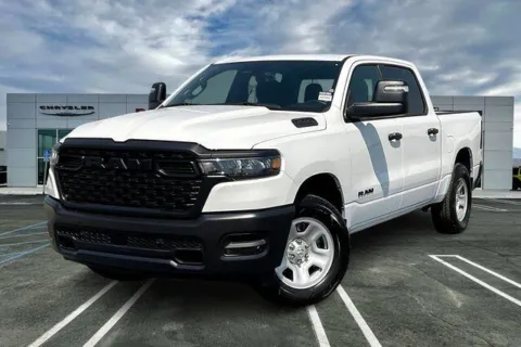 White 2026 Ram 1500 Tradesman Crew Cab 4x4 5'7' Box for sale in Indio, CA