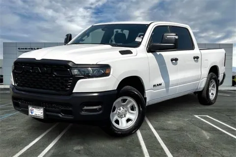 White 2026 Ram 1500 Tradesman Crew Cab 4x4 5'7' Box for sale in Indio, CA