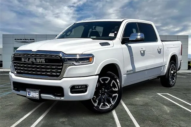 White 2026 Ram 1500 Limited Crew Cab 4x4 5'7' Box for sale in Indio, CA
