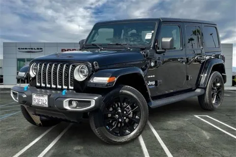 Black 2022 Jeep Wrangler 4xe Unlimited Sahara 4xe for sale in Indio, CA