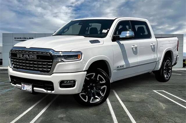 White 2026 Ram 1500 Limited Crew Cab 4x4 5'7' Box for sale in Indio, CA