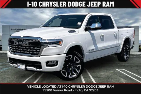 White 2026 Ram 1500 Limited Crew Cab 4x4 5'7' Box for sale in Indio, CA