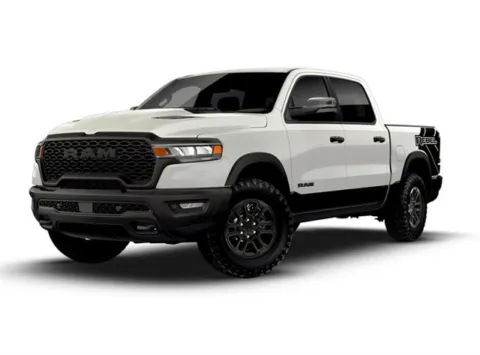 White 2026 Ram 1500 Rebel Crew Cab 4x4 5'7' Box for sale in Indio, CA