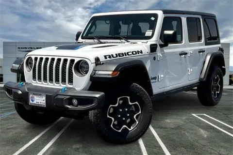 White 2022 Jeep Wrangler 4xe Unlimited Rubicon 4xe for sale in Indio, CA