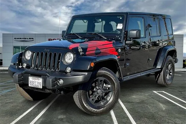 Black 2017 Jeep Wrangler Unlimited Sahara for sale in Indio, CA