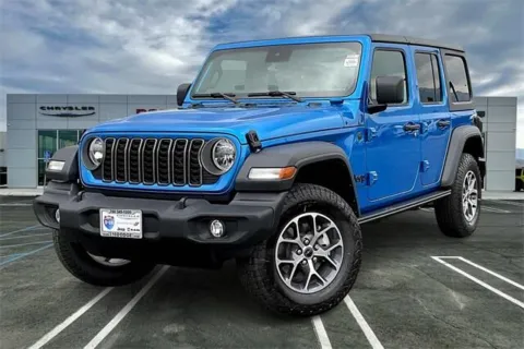 Blue 2025 Jeep Wrangler 4-door Sport S for sale in Indio, CA