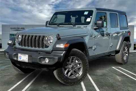 Gray 2025 Jeep Wrangler 4-door Sport S for sale in Indio, CA
