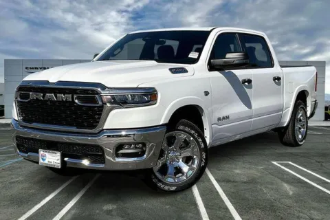 White 2026 Ram 1500 Big Horn Crew Cab 4x4 5'7' Box for sale in Indio, CA