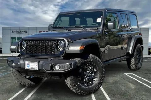 Gray 2026 Jeep Wrangler 4-door Willys for sale in Indio, CA