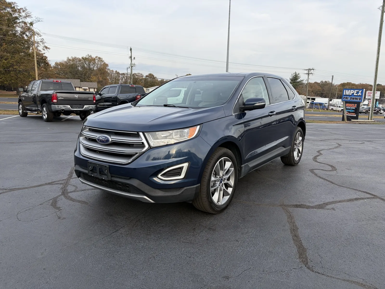 Blue 2017 Ford Edge Titanium for sale in Boiling Springs, SC