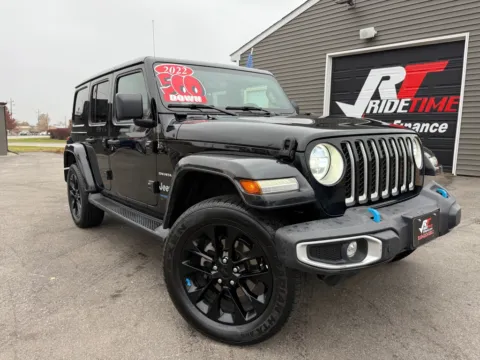 Black 2022 JEEP WRANGLER UNLIMI SAHARA 4XE for sale in Crown Point, IN