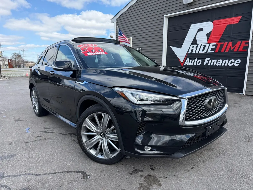 Black 2023 INFINITI QX50 SENSORY for sale in Crown Point, IN