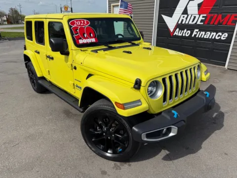 Photos of 2023 JEEP WRANGLER SAHARA 4XE for sale in Crown Point, IN at Ride Time Auto Finance Crown Point