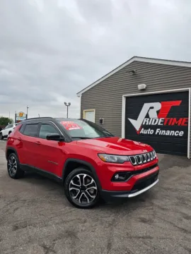 Red 2023 JEEP COMPASS LIMITED for sale in Crown Point, IN