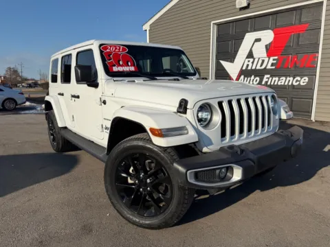 White 2021 JEEP WRANGLER UNLIMI SAHARA 4XE for sale in Crown Point, IN