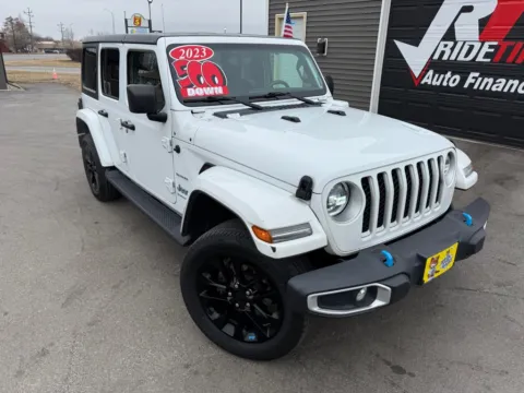 Photos of 2023 JEEP WRANGLER SAHARA 4XE for sale in Crown Point, IN at Ride Time Auto Finance Crown Point