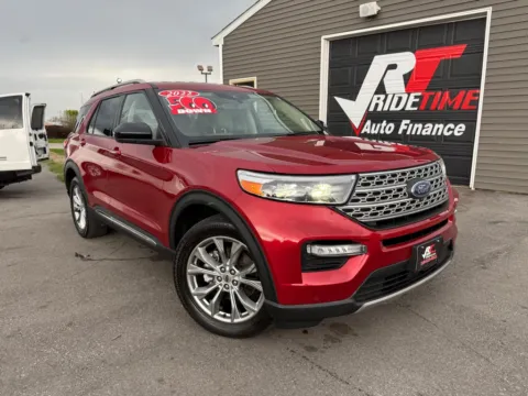 Red 2022 FORD EXPLORER LIMITED for sale in Crown Point, IN