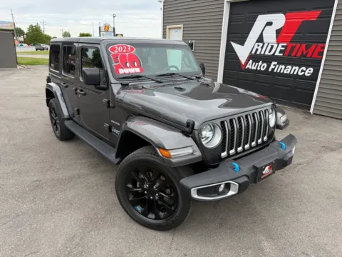 Photos of 2023 JEEP WRANGLER SAHARA 4XE for sale in Crown Point, IN at Ride Time Auto Finance Crown Point