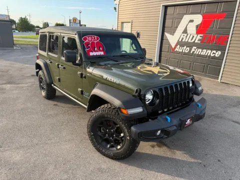 Photos of 2023 JEEP WRANGLER WILLYS 4XE for sale in Crown Point, IN at Ride Time Auto Finance Crown Point