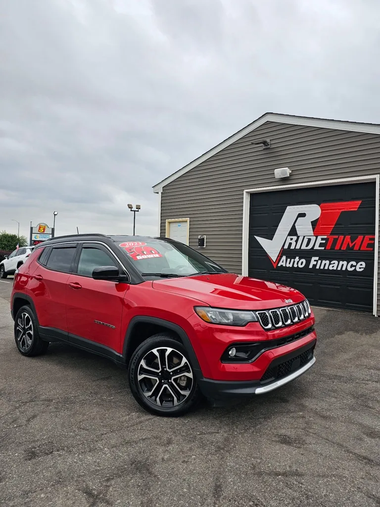 Red 2023 JEEP COMPASS LIMITED for sale in Crown Point, IN