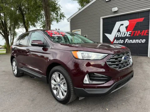 Red 2022 FORD EDGE TITANIUM for sale in Crown Point, IN