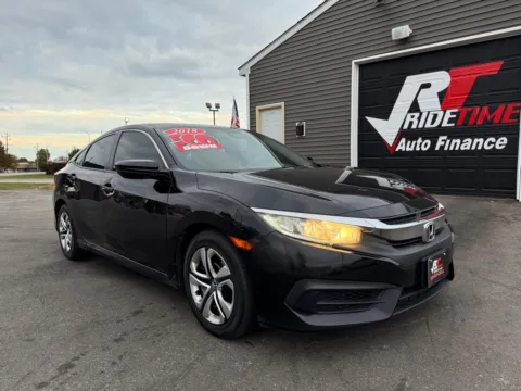 Black 2018 HONDA CIVIC LX for sale in Crown Point, IN