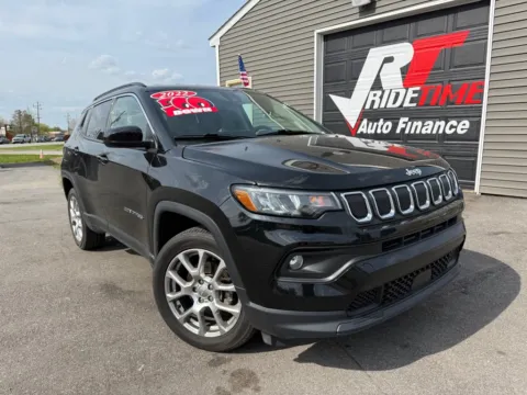 Black 2022 JEEP COMPASS LATITUDE LUX for sale in Crown Point, IN