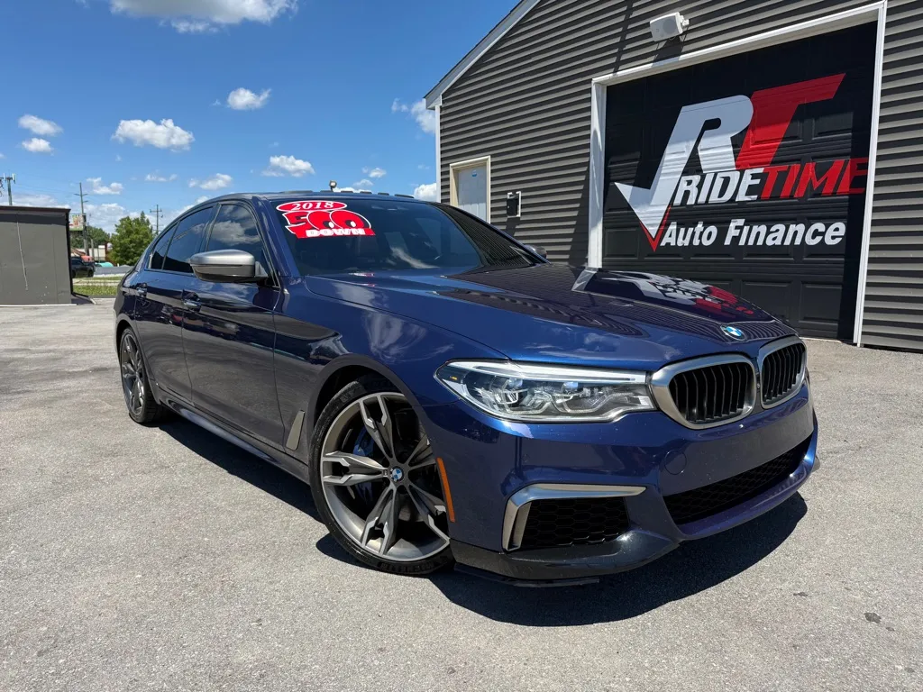 Blue 2018 BMW 5 SERIES M550I XDRIVE for sale in Crown Point, IN