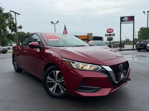 Red 2022 NISSAN SENTRA SV for sale in Crown Point, IN