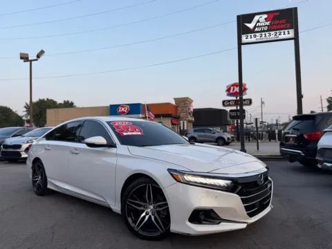 White 2021 HONDA ACCORD TOURING for sale in Crown Point, IN