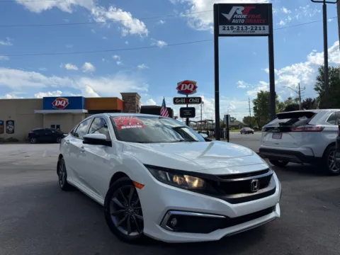 White 2021 HONDA CIVIC EX for sale in Crown Point, IN