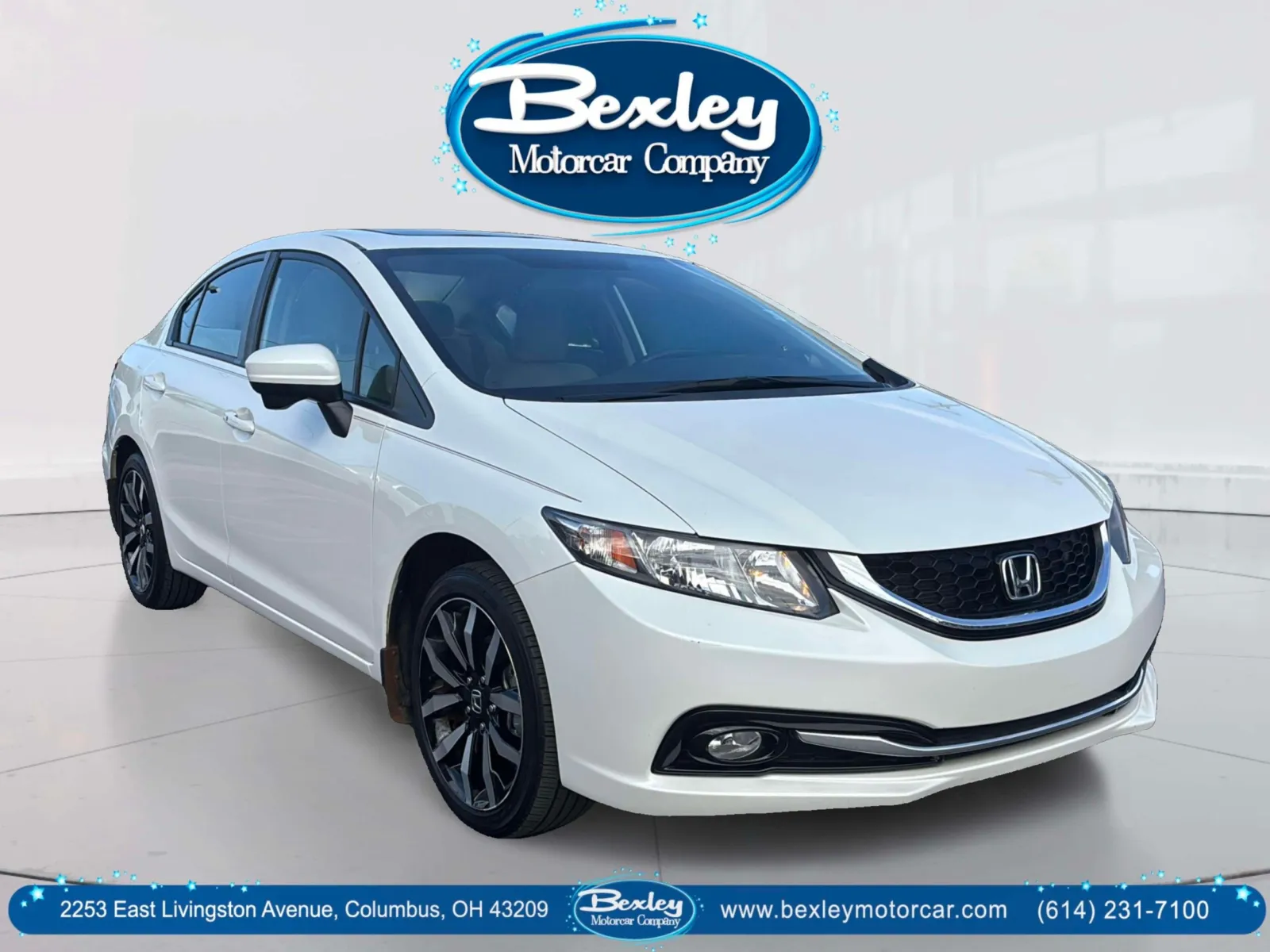 White 2015 Honda Civic EX-L for sale in Columbus, OH