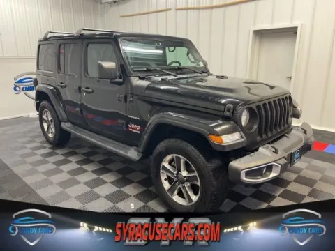 Black 2019 Jeep Wrangler Unlimited Sahara for sale in Syracuse, NY