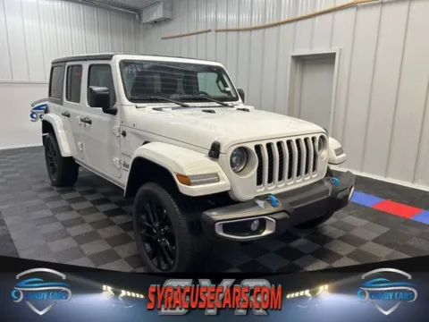White 2023 Jeep Wrangler Sahara 4xe for sale in Syracuse, NY