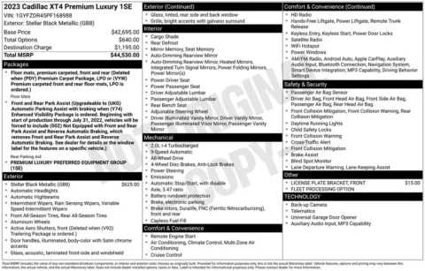 Photos of 2023 Cadillac XT4 Premium Luxury for sale in Syracuse, NY at Candy Cars